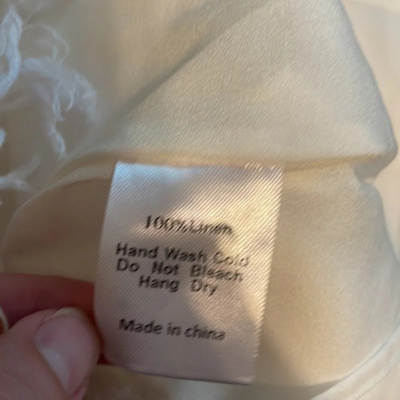 Victoria Sophia women’s Medium dress mini white linen sleeveless concert bride - Picture 10 of 11